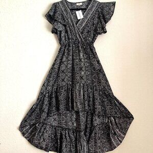 Deepti S.C Cattiva Boutique Brown Paisley Hi Low Boho Maxi (M/L) NWT
